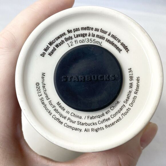 2013 Starbucks Alice + Olivia Tuxedo Tutu Ceramic Travel Mug Cup 12oz Dancer - Picture 9 of 11